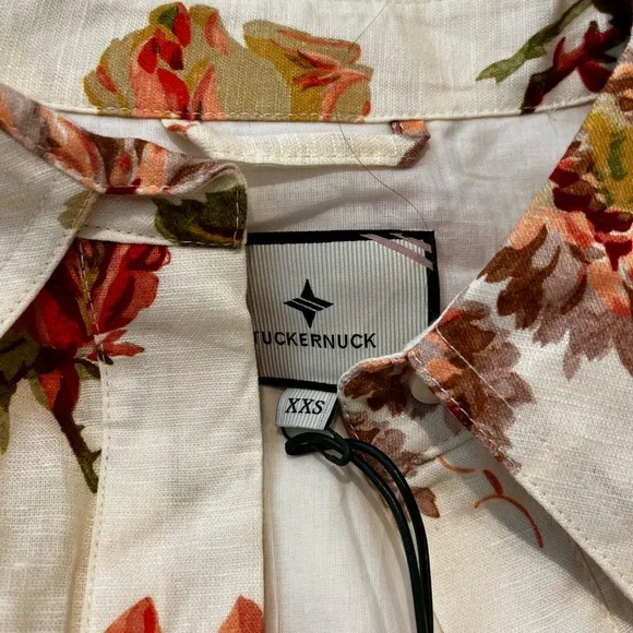 Tuckernuck Romantic Floral Cotton Linen Mini Callie Dress - Picture 4 of 4